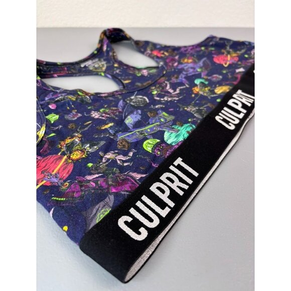 Culprit women's 4XL purple space print racerback unlined wireless lounge bra - Picture 3 of 4